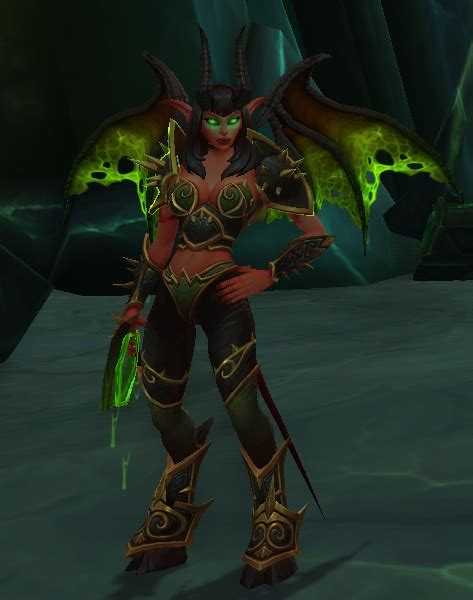 For the guys worrying about the female model there's a glyph that can give you a more upscaled fel succubus model from legion Technique Glyph of the Fel Succubus. . Glyph of the sayaad